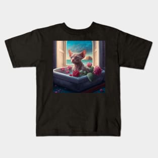 Sphynx Enjoying Luxury Kids T-Shirt